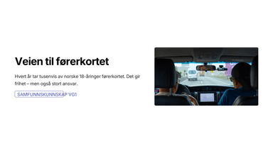 Trafikkskole: Veien til førerkortet