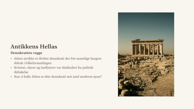 Antikkens Hellas gruppeoppgaver
