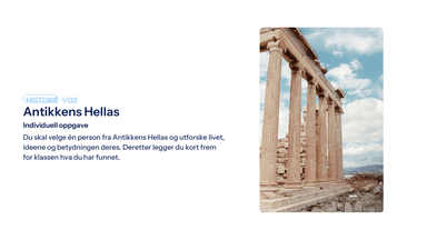 Antikkens Hellas - Individuell oppgave